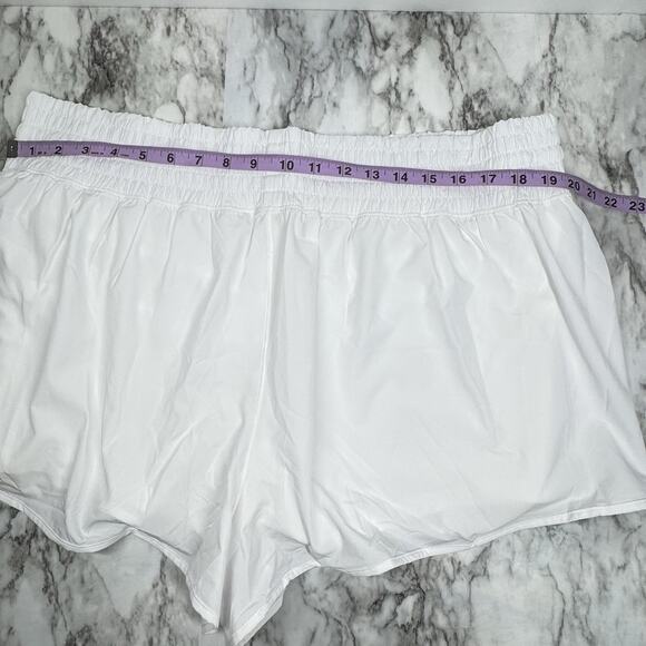 OFFLINE By Aerie 2" Hot Stuff Shorts Low Rise White 2 in 1 Size XXL Pockets - Picture 5 of 11